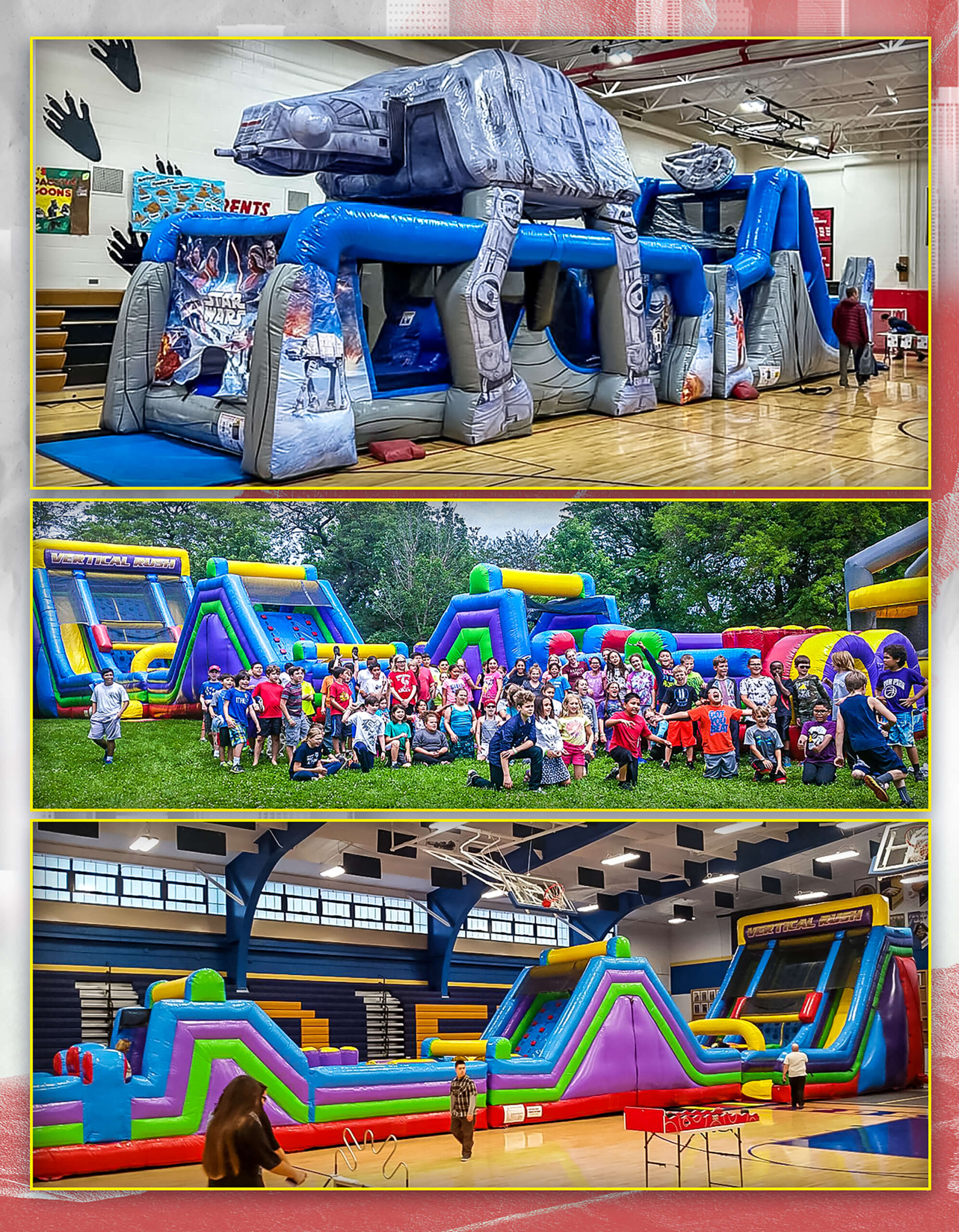 Bounce house rentals outdoor setup for Glencoe IL birthday parties and events in ZIP code 60022 near Green Bay Road