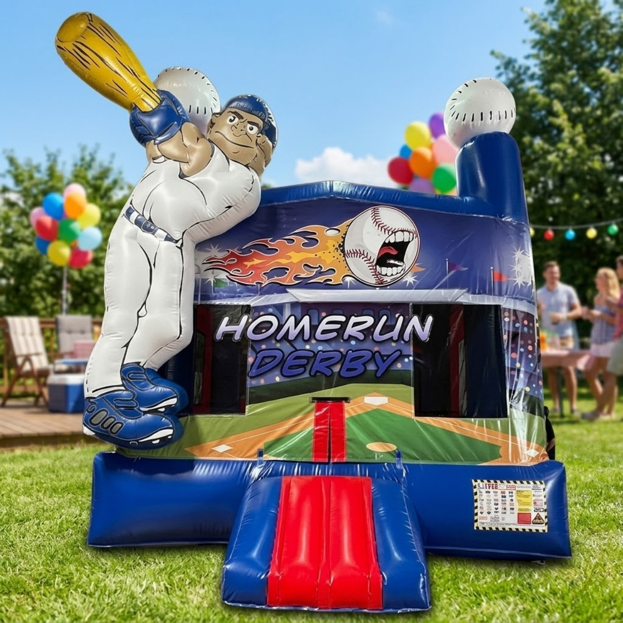 Chicago Baseball Jump sports themed bounce house rental for Glencoe IL summer parties near Watts Ice Arena