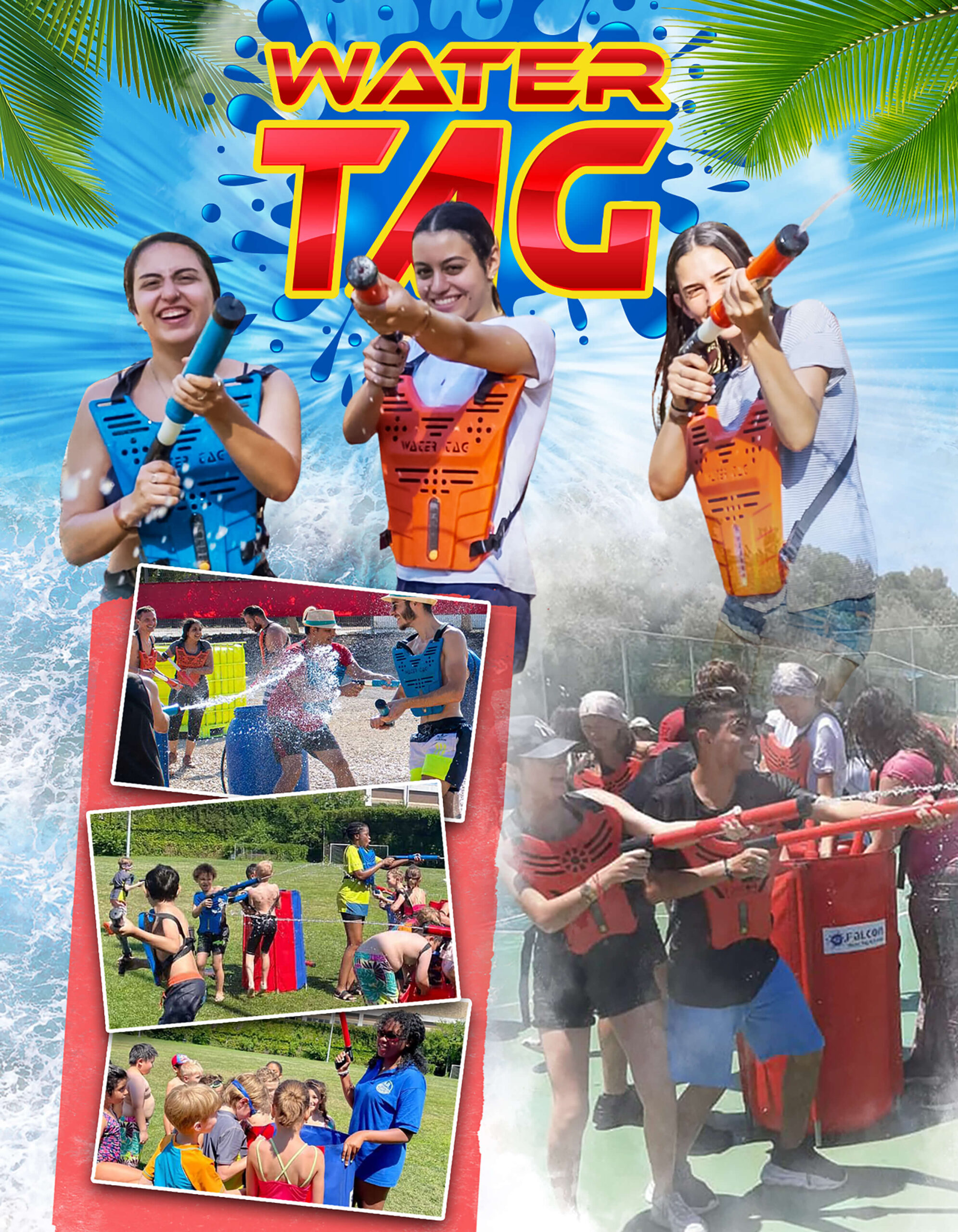 Fun for all ages party rentals banner showing Star Wars obstacle courses and water slides for Glencoe IL and surrounding Cook County areas