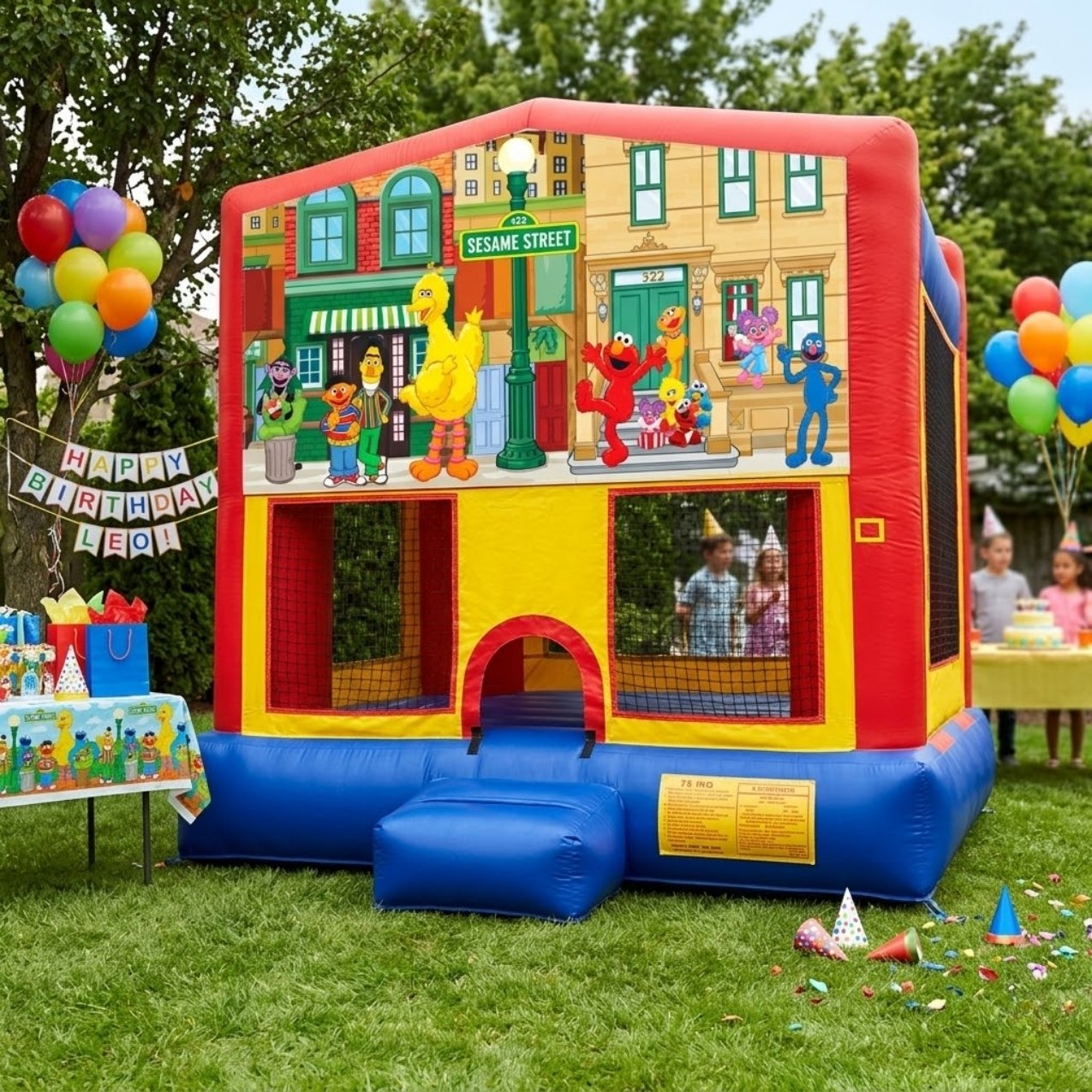 Sesame Street standard bounce house rental for birthday parties in Glencoe IL 60022 near South Elementary School