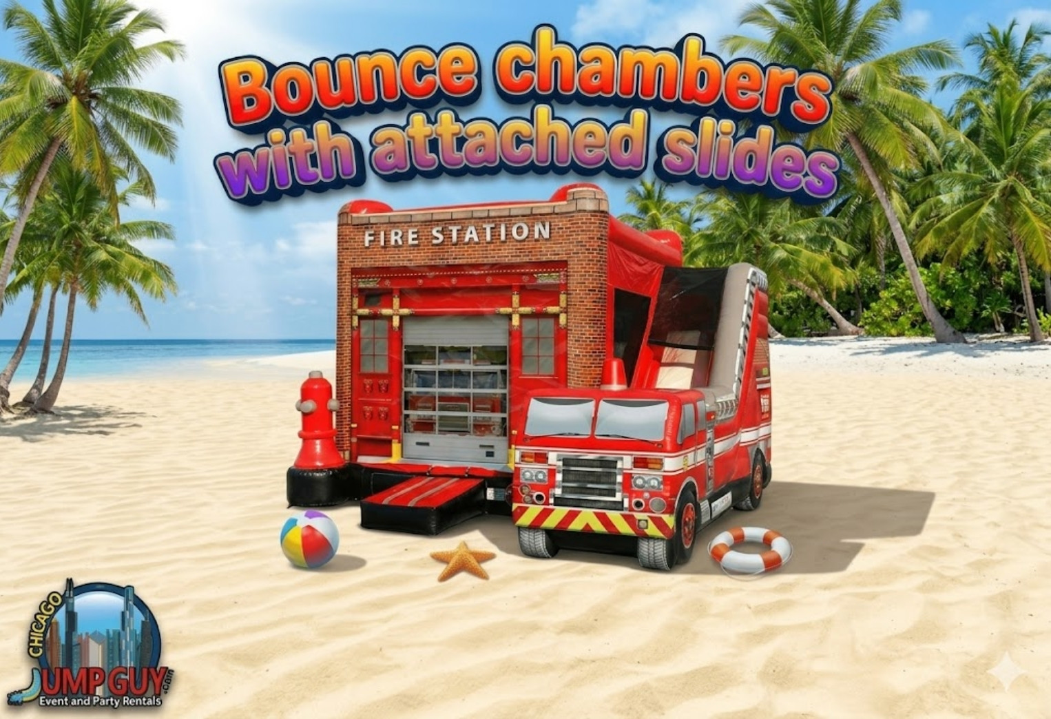 Wet and dry bounce house and slide combo inflatable rentals for Glencoe IL families along Hawthorn Court and Maple Hill Road